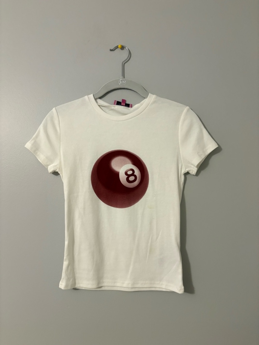 Edikted White Tee with Pink & Teal Label